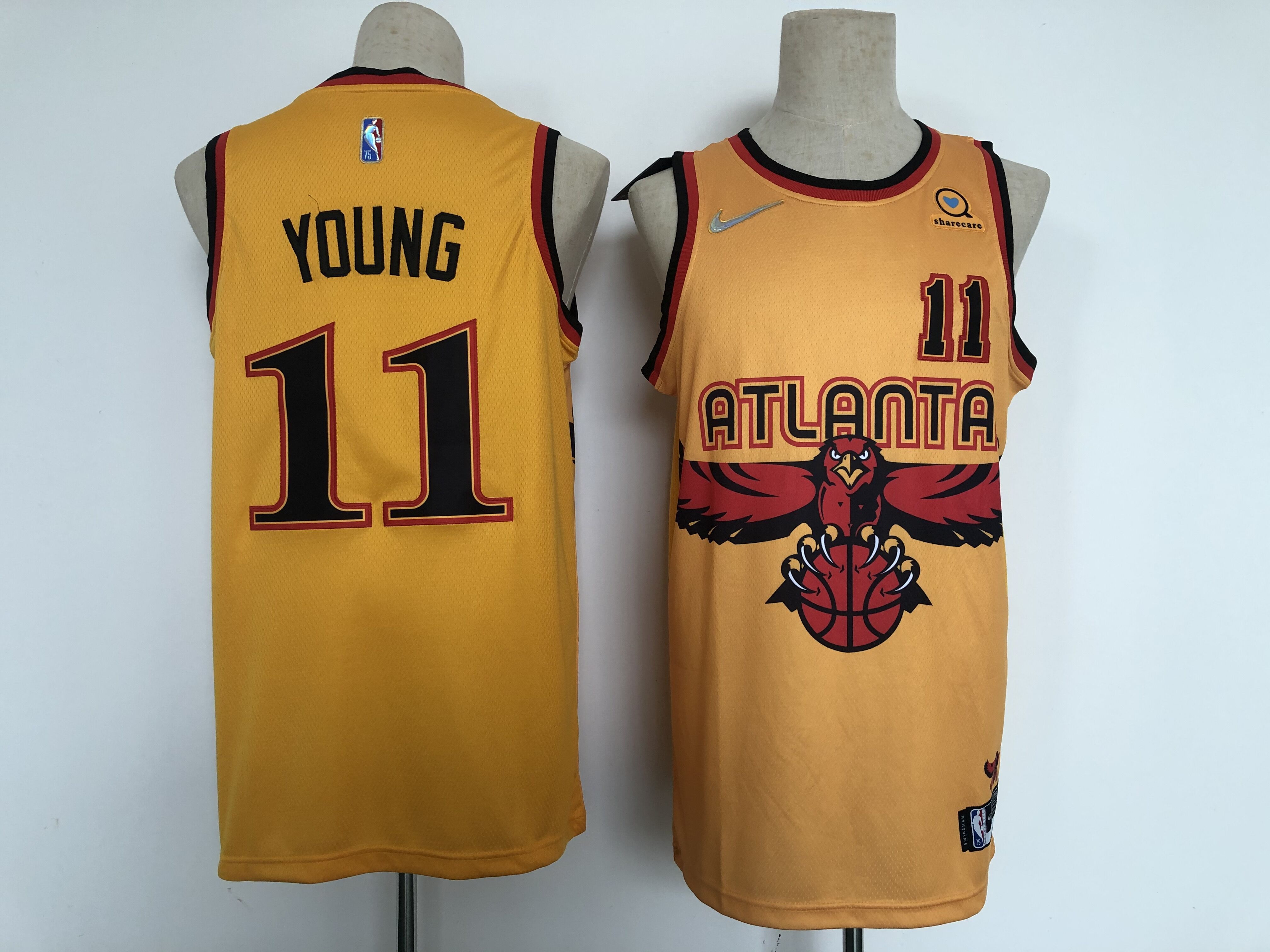 Men Atlanta Hawks #11 Young Yellow 2022 City Edition Nike NBA Jersey->atlanta hawks->NBA Jersey